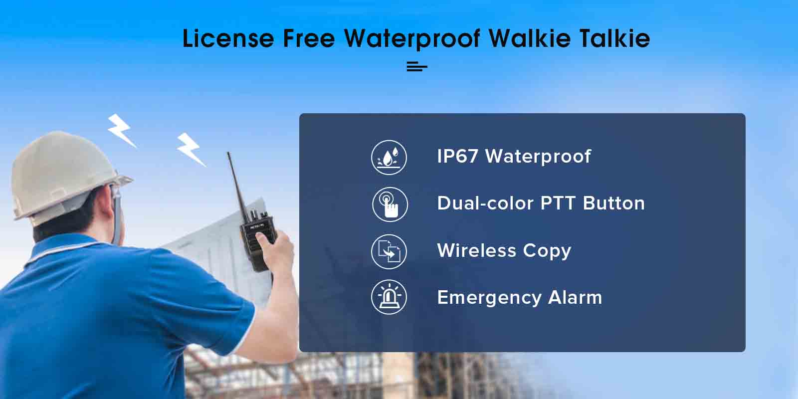 RB46 FRS License-free Waterproof Walkie Talkie