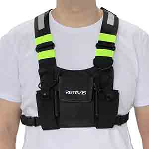 HB02 Black Fluorescent Double Chest Bag