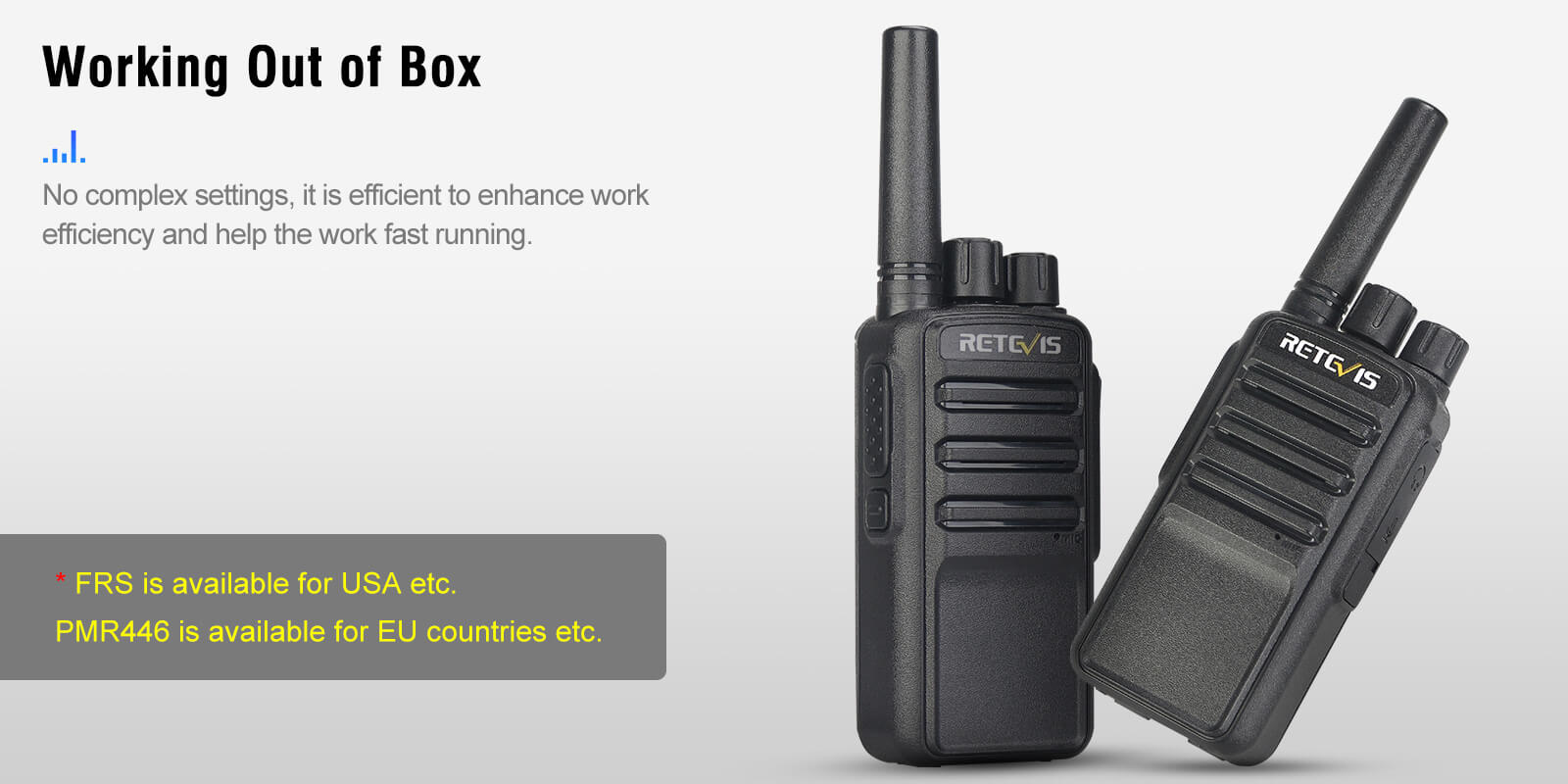 Retevis NR10 AI Noise Reduction License-Free Two Way Radio