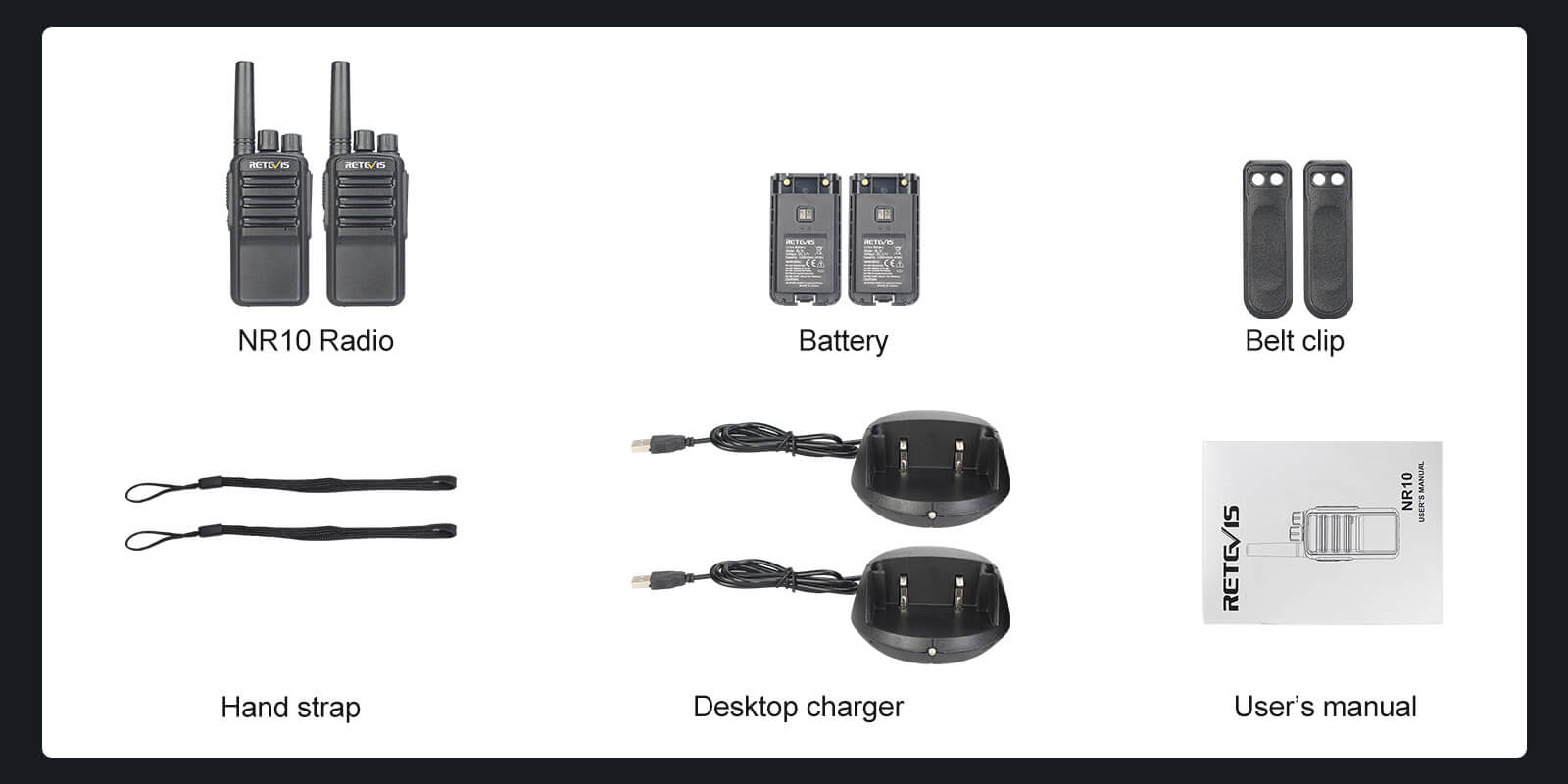 Retevis NR10 AI Noise Reduction License-Free Two Way Radio