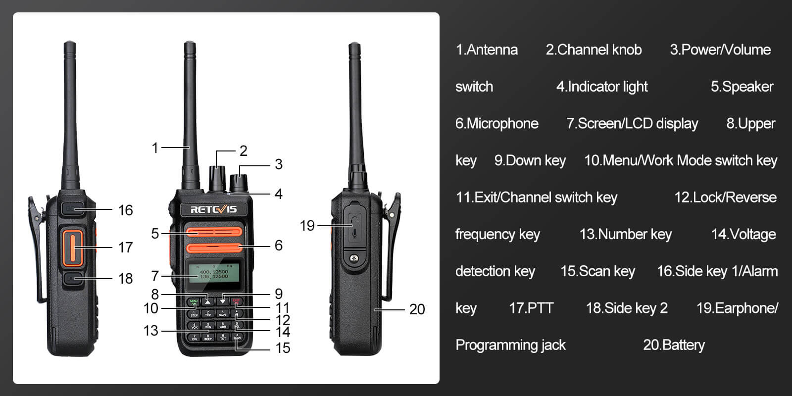 Retevis RT76P GMRS Long Range Walkie Talkies, Rechargeable GMRS Two Way  Radio, Base Station Capable, LCD Display, NOAA Weather Alert, for Winter