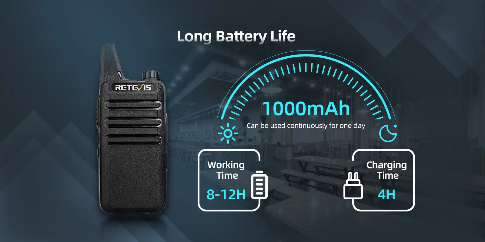 Retevis-RT22MX-Mexico-FRS-Walkie-Talkie-battery-life