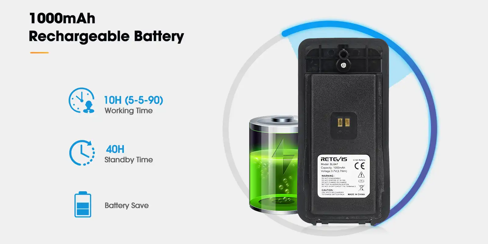Retevis-RB47-RB647-Waterproof-Ultra-Thin-Walkie-Talkies-Rechargable-Battery