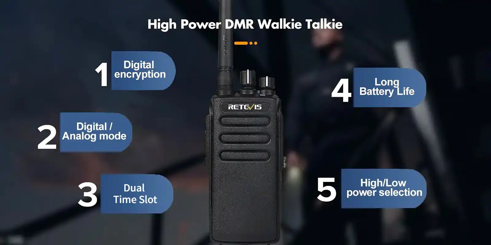 Retevis-RT81-dmr-dual-time-slot--uhf-radio-functions