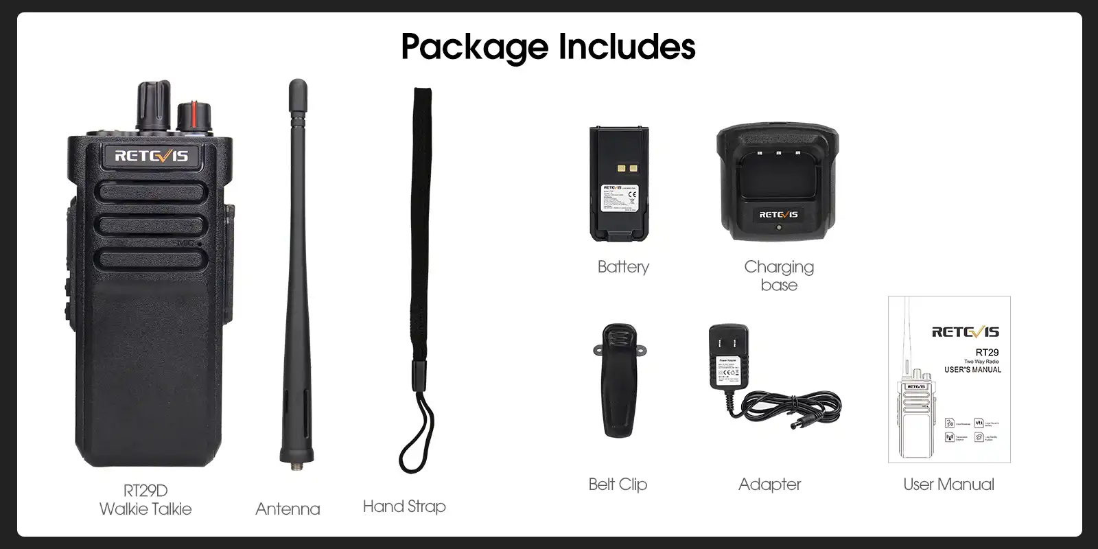 Retevis-RT29D-UHF-High-Power-DMR-Radio-Package-Includes