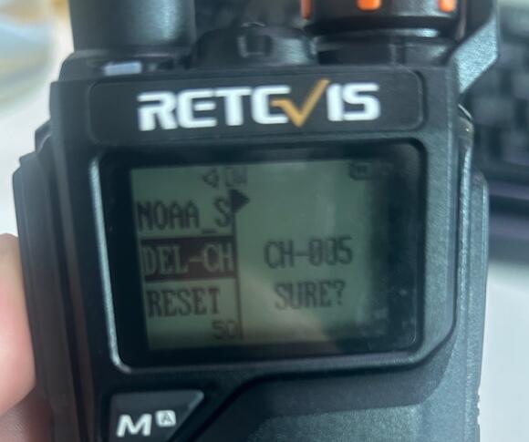 DELETE channels on ham radio RA79