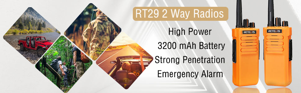 long range heavy duty radio rt29 with speaker mics