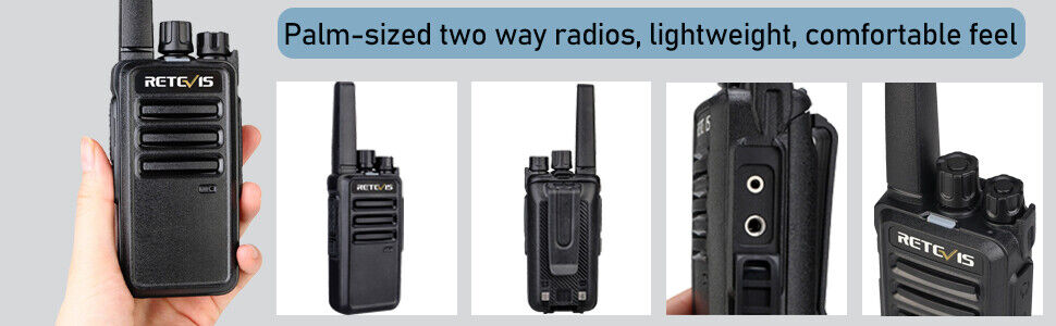 Retevis RT68 UHF Walkie Talkie 2W 1200mAh VOX TOT Alarm Handheld Two Way  Radio