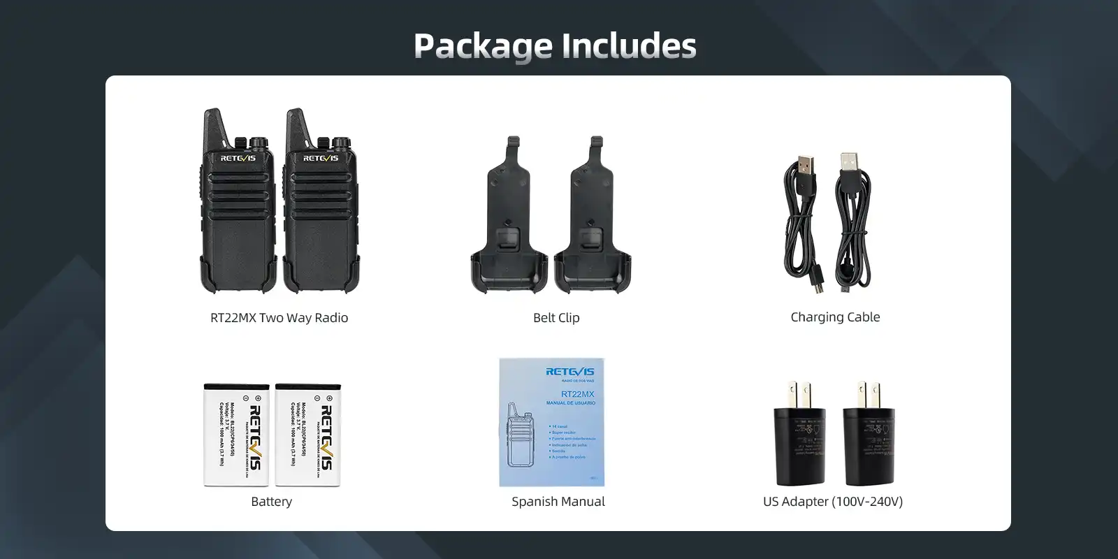 Retevis-RT22MX-Mexico-FRS-Walkie-Talkie-package-includes