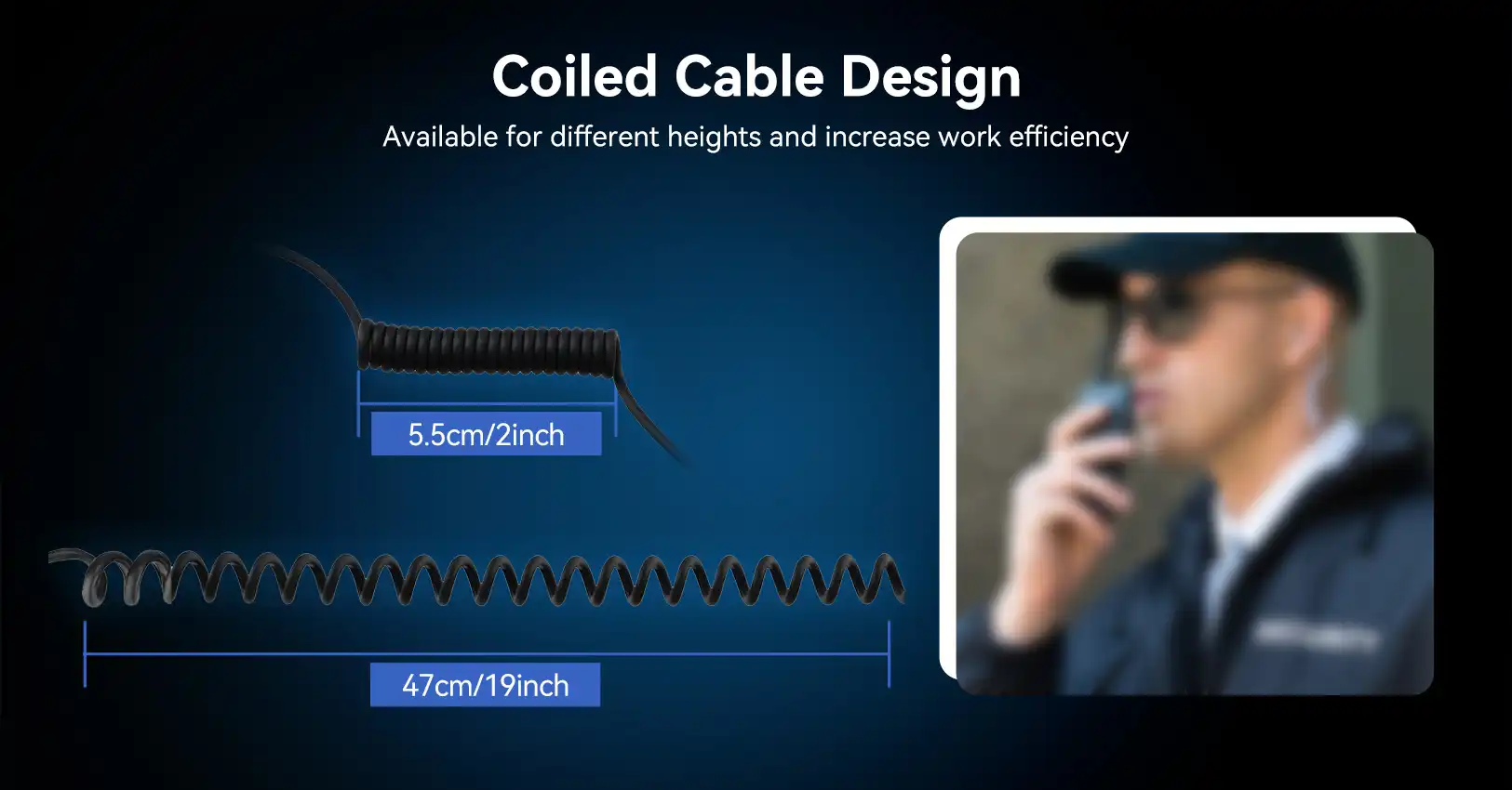 Retevis EAK007 Coiled Cable Design