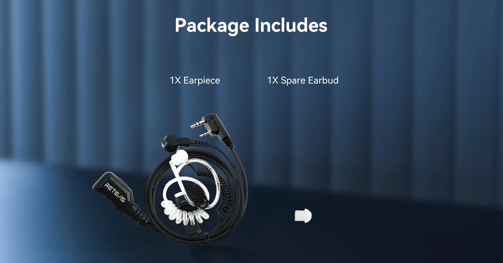 EAK007 Earpiece Package Includes