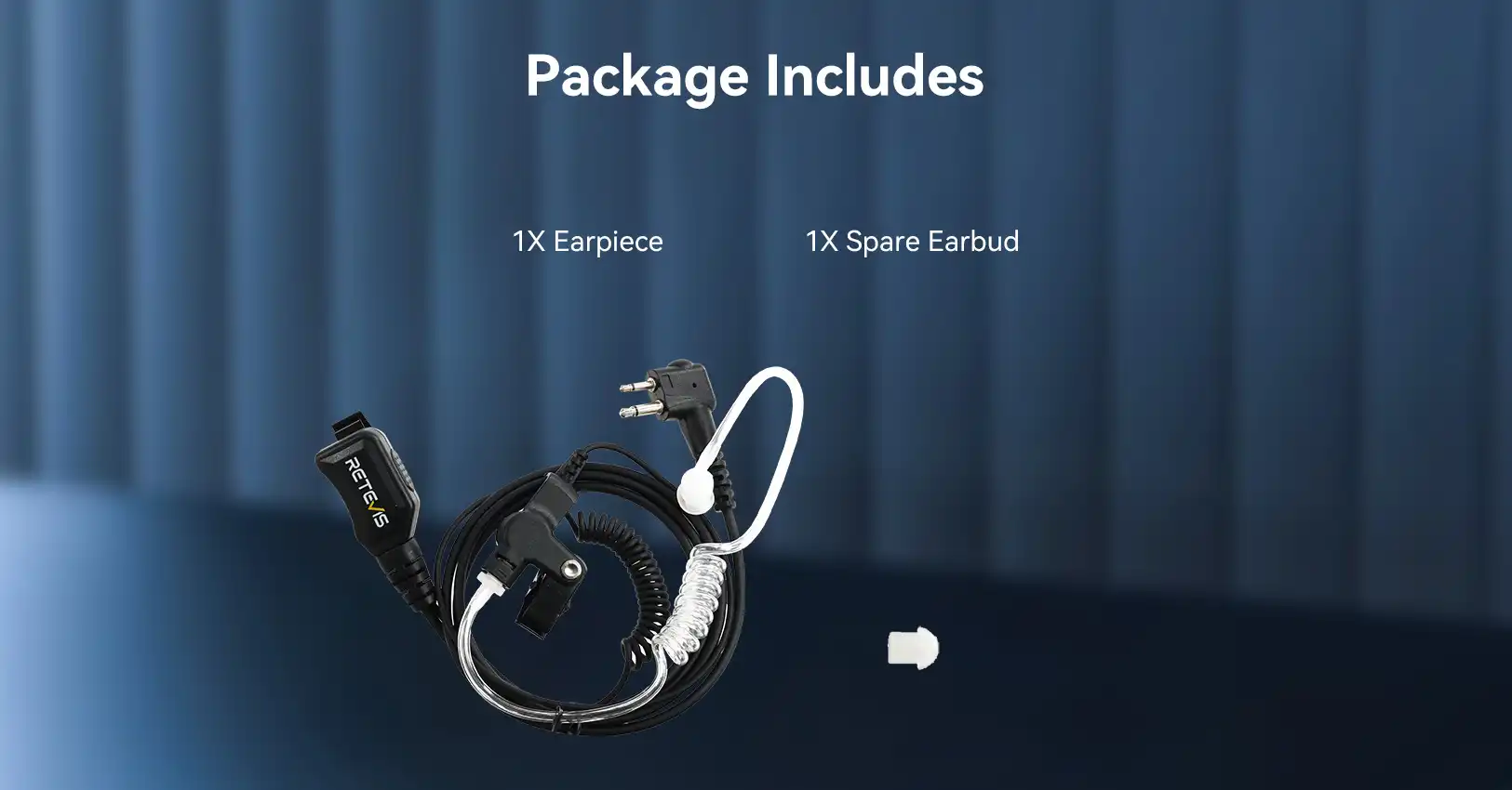 EAM005 Earpiece Package Includes