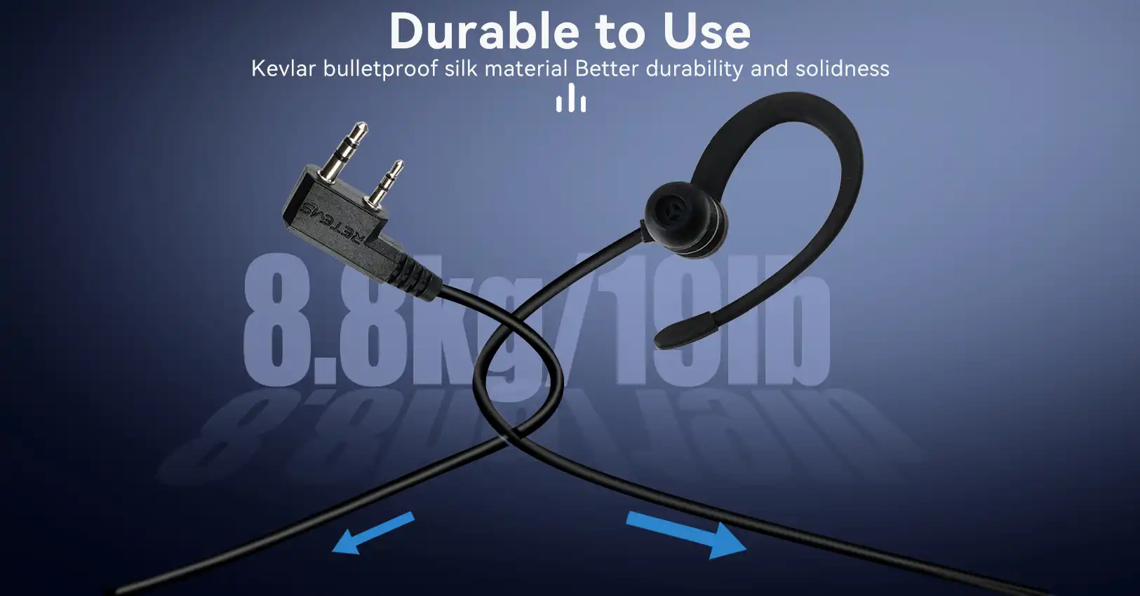 Retevis EEK023 Earpiece Durable Cable