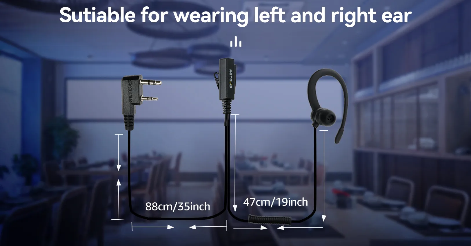 Retevis EEK023 Earpiece Friendly Design
