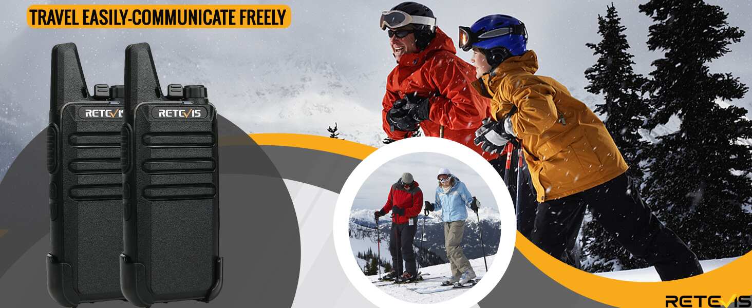 Retevis RT22 License Free Small Walkie Talkie for Skiing