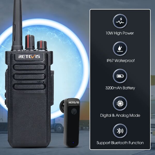 Best Walkie Talkies for Skiing Retevis RT29D Bluetooth DMR Radio