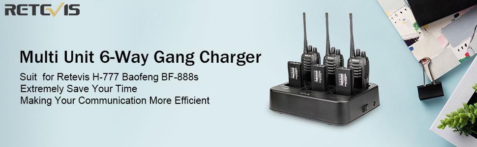 RTC777 Six-Way Charger for Retevis H777