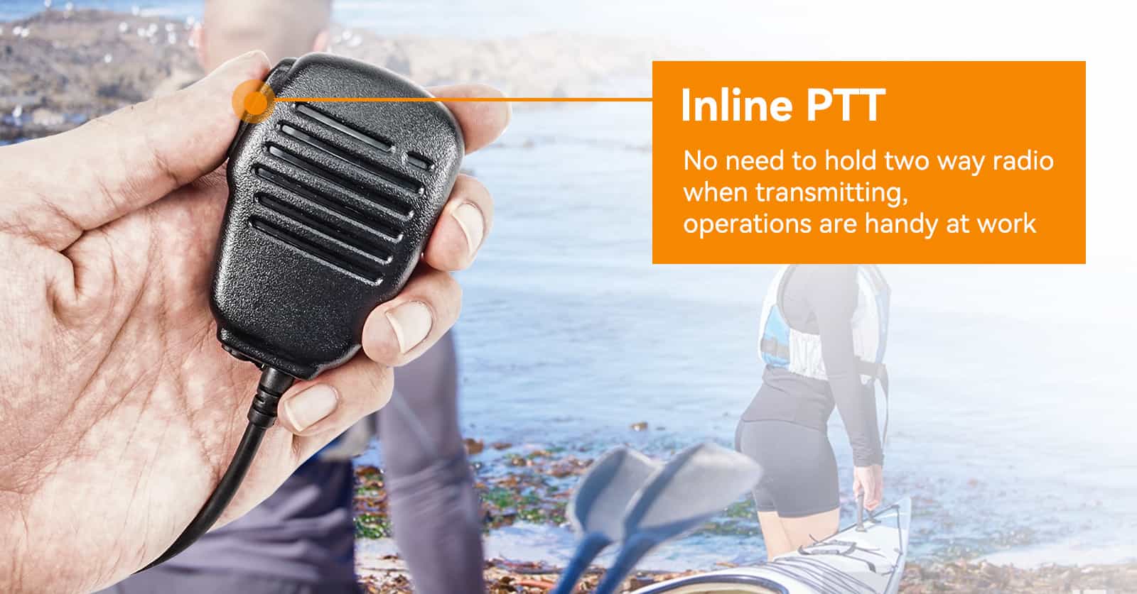 The big PTT design on this speaker mic