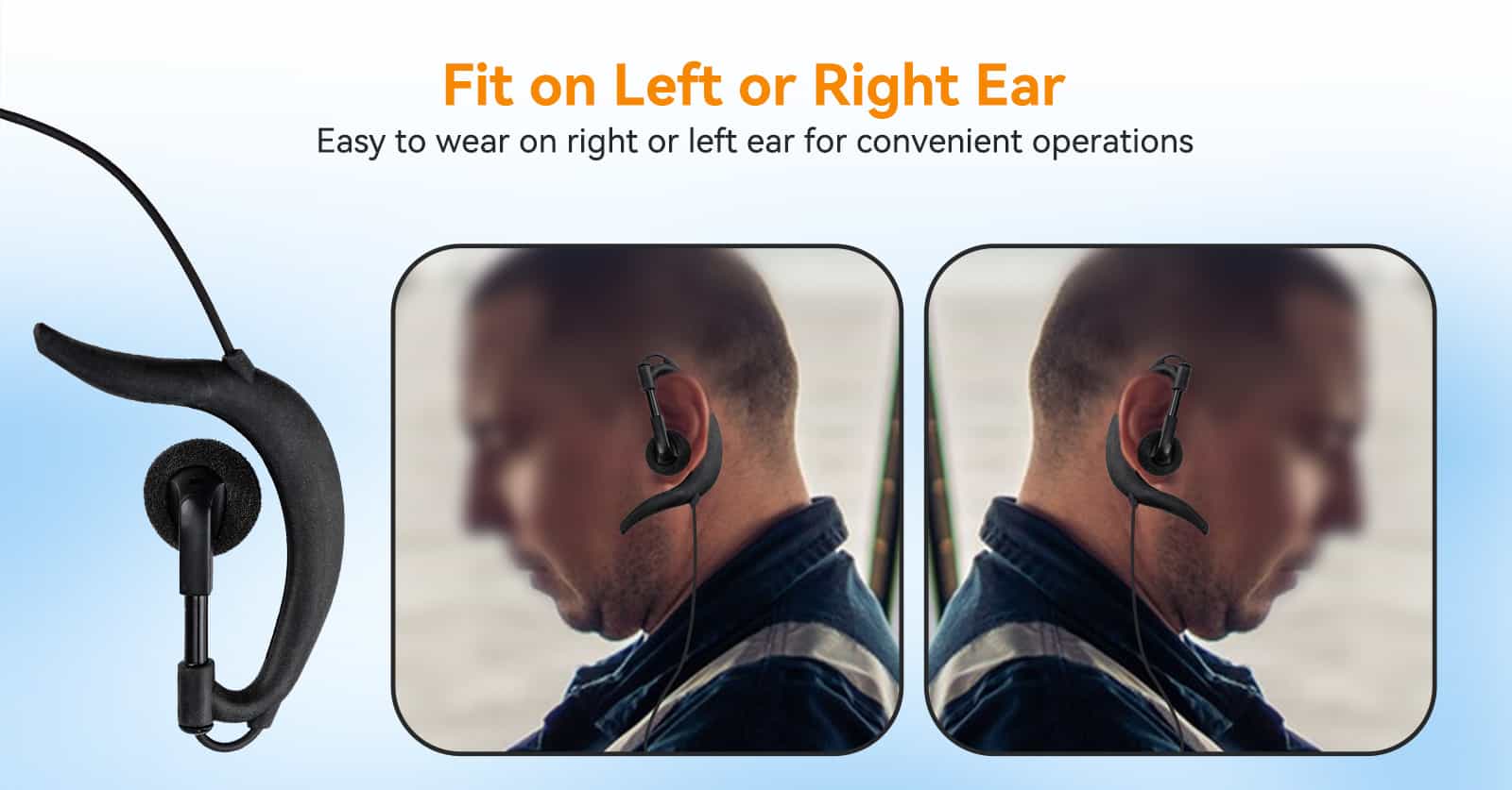 Comfortable marine radios headset
