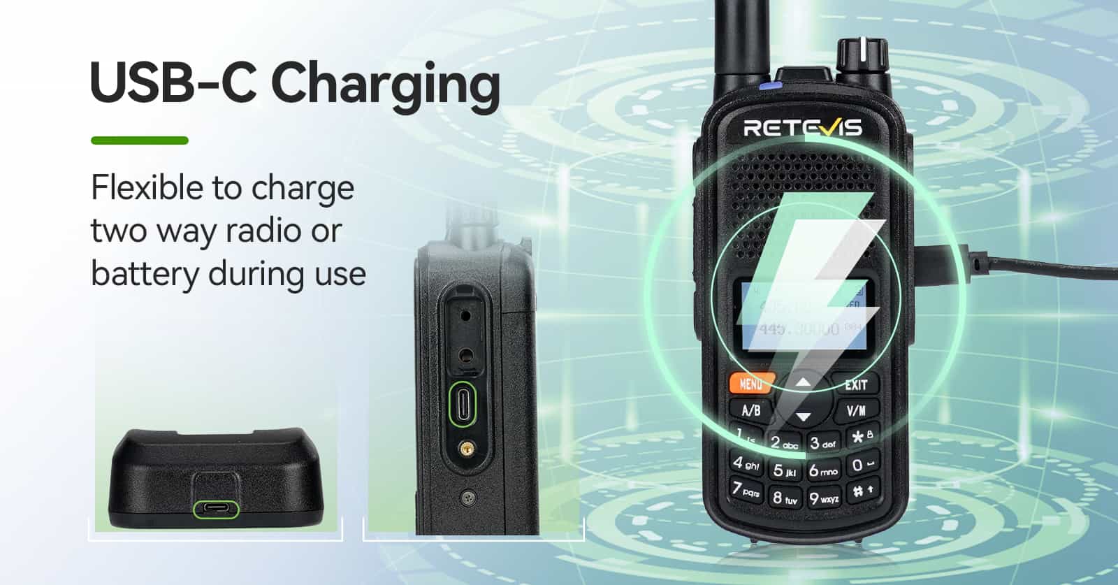 retevis-a1-Support-type-c-charging