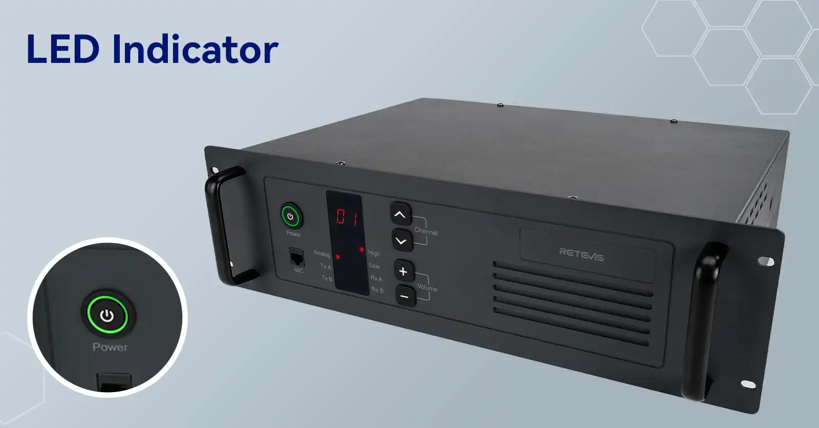 Retevis R1 Analog Repeater with LED Indicator