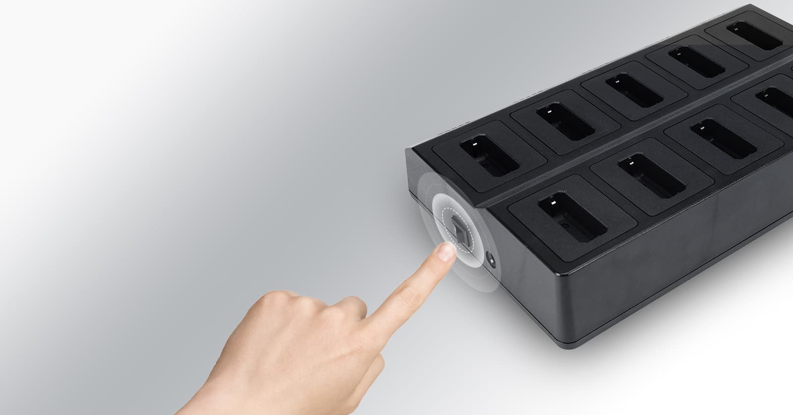  One-Key power switch makes this multi-charger easy to use