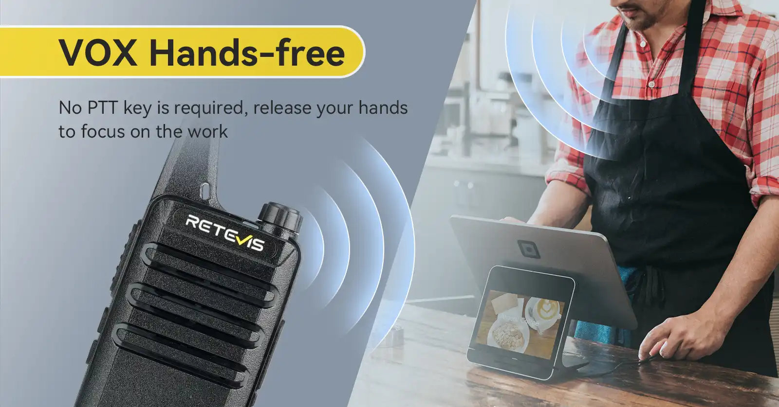Retevis RT22 Walkie Talkie with VOX Function