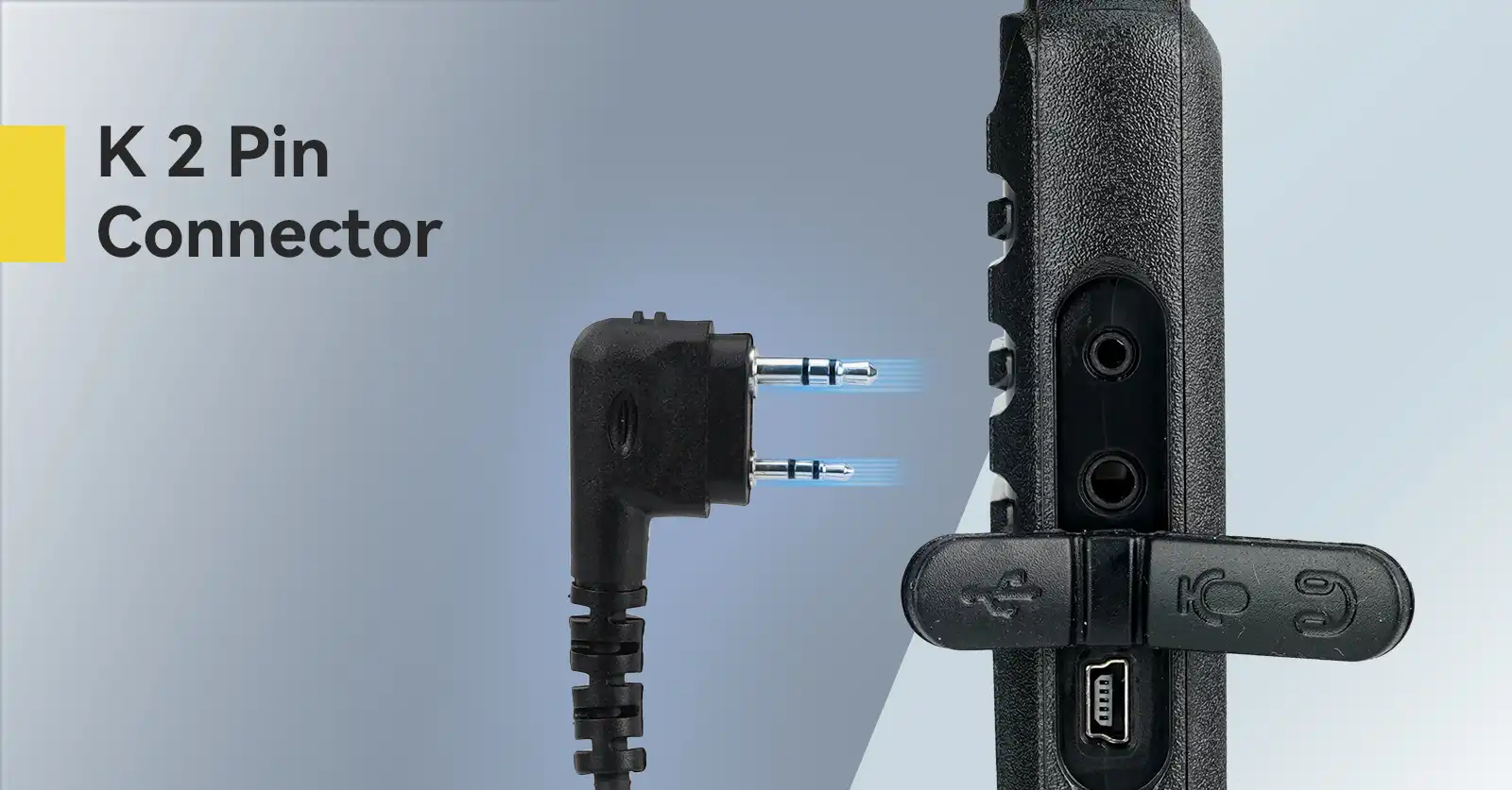 Retevis RT22 Walkie Talkie Kenwood 2Pin Jack