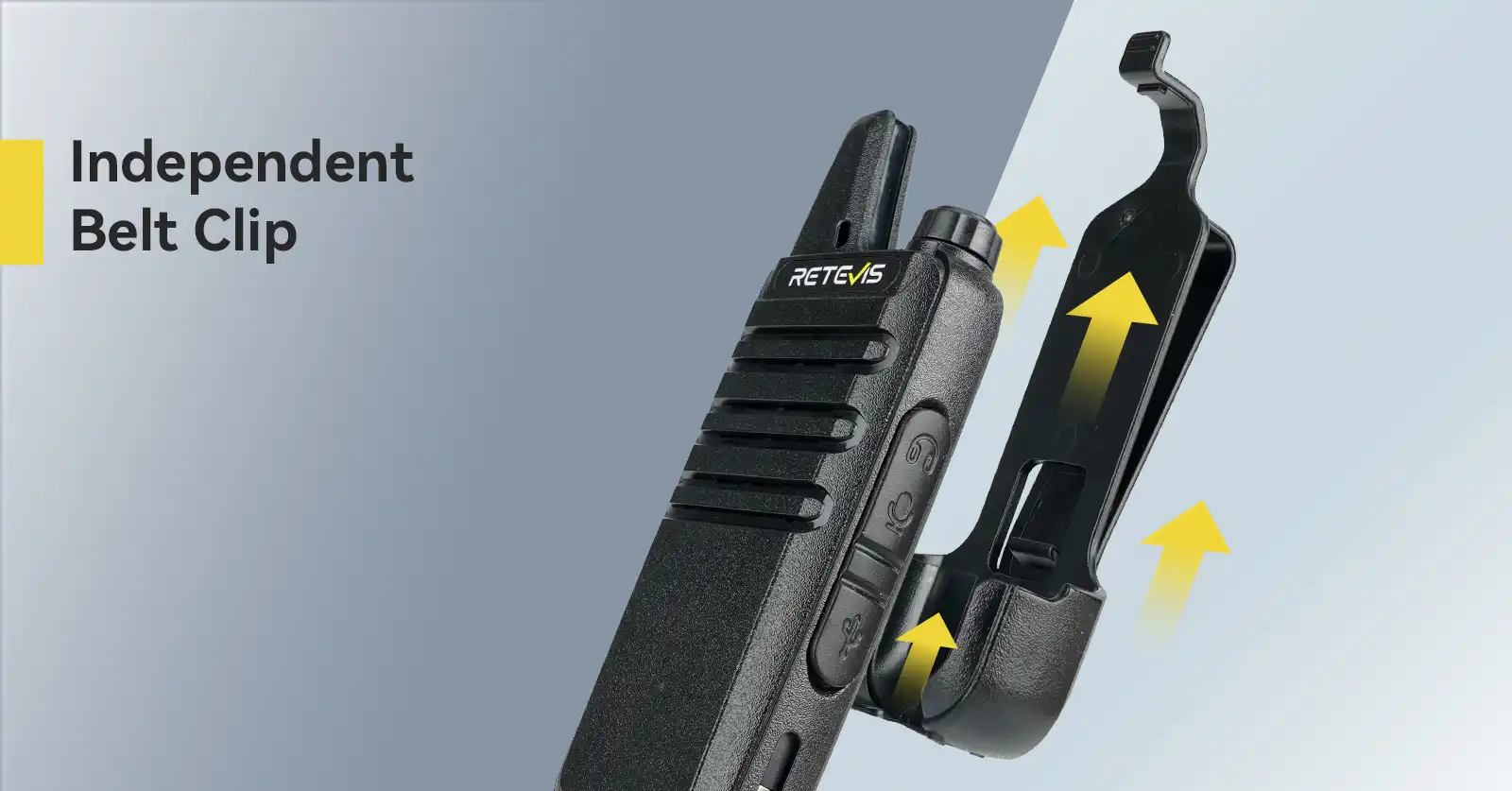 Retevis RT22 Walkie Talkie with Removeable Belt Clip