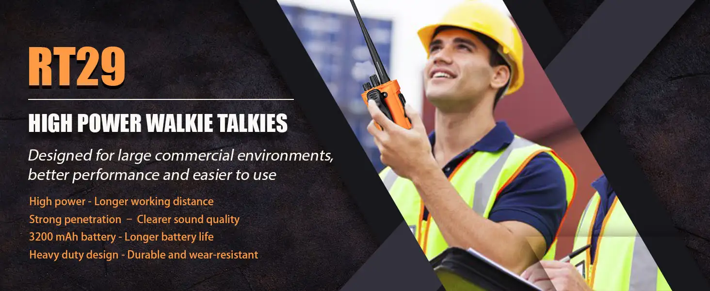 Retevis RT29 Long Range Two Way Radio Orange Color