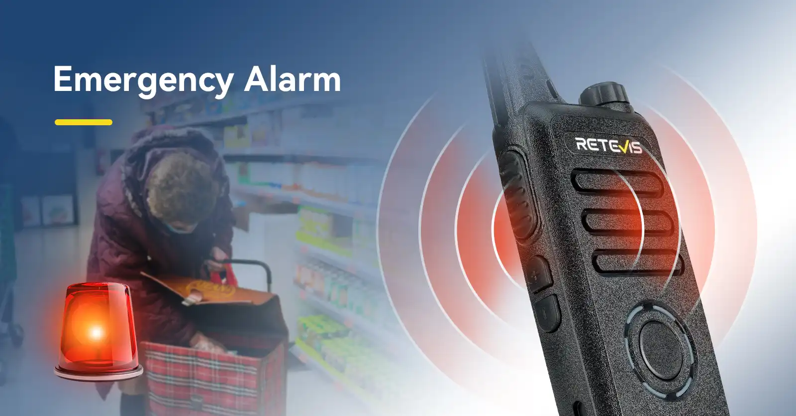 Retevis RT22S Walkie Talkie with Emergency Alarm