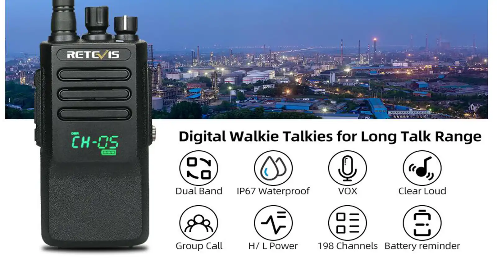 long range waterproof two way radio