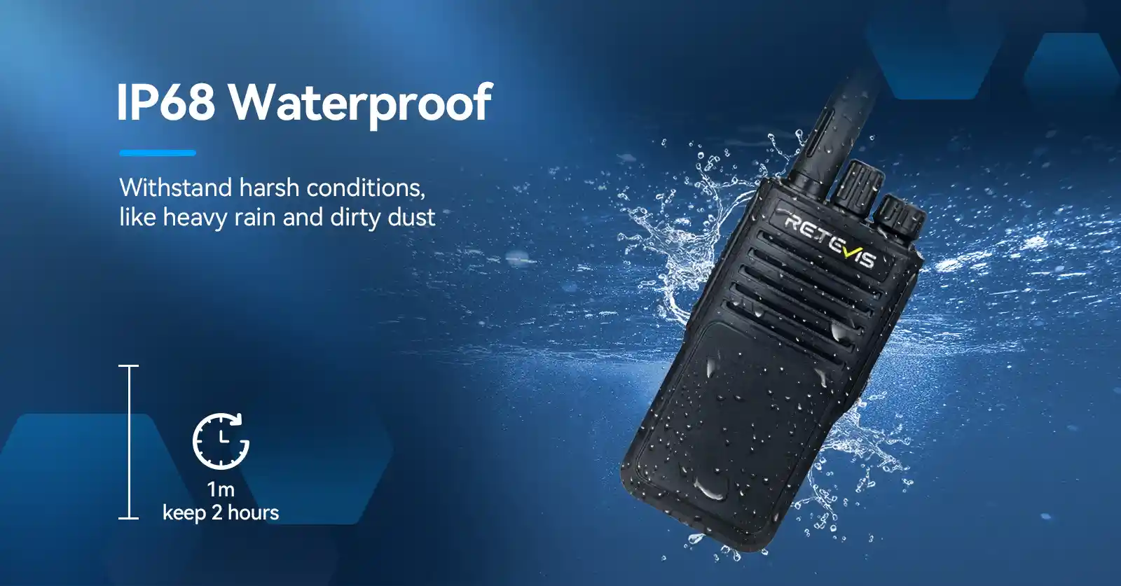 IP68 waterproof business walkie talkie