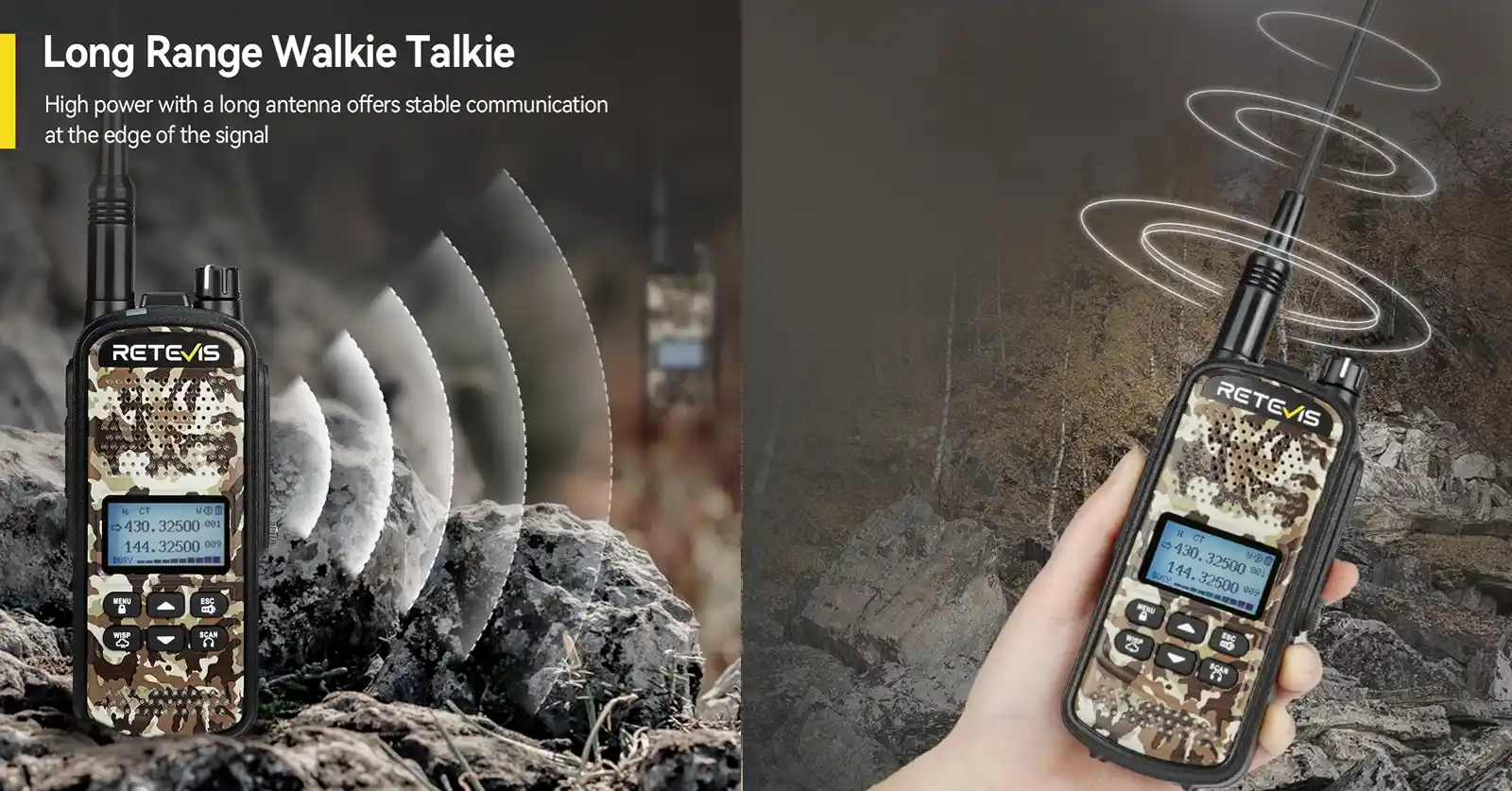 Retevis EZTalk62 Long Range Hunting Two Way Radio