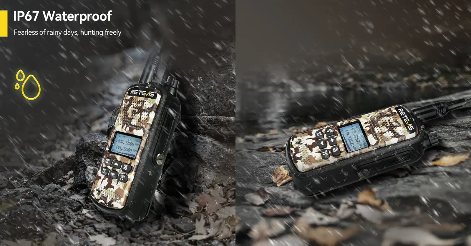 Retevis EZTalk62 IP67 Waterproof Two Way Radio