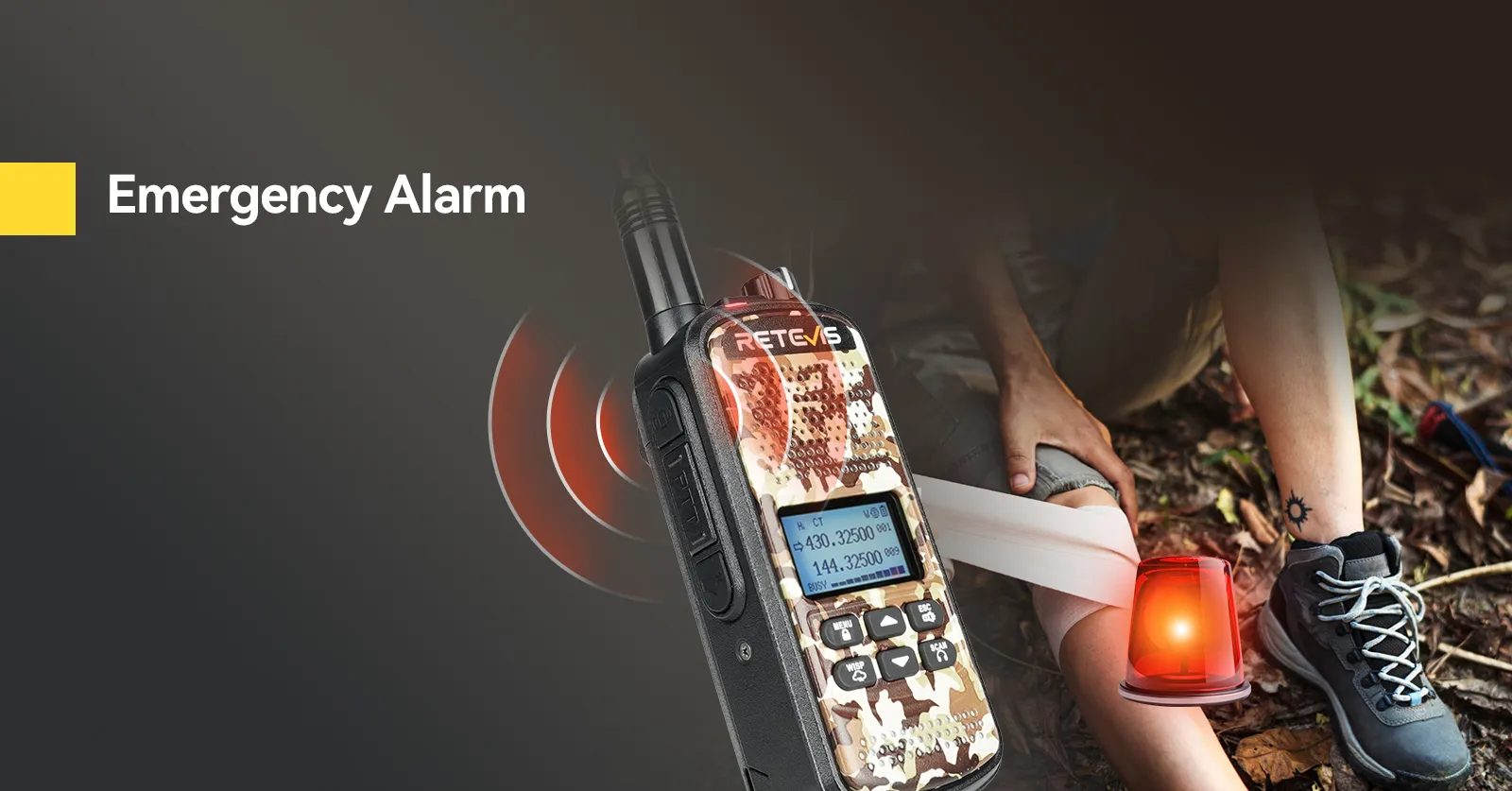 Retevis EZTalk62 Two Way Radio with Alarm Function