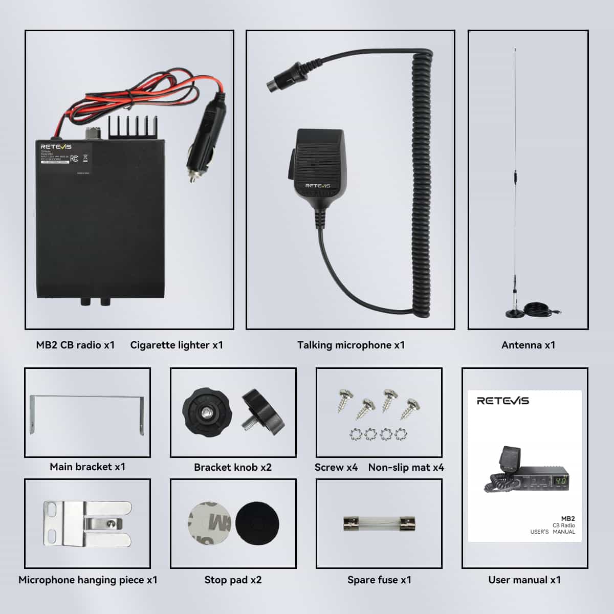 Package includes