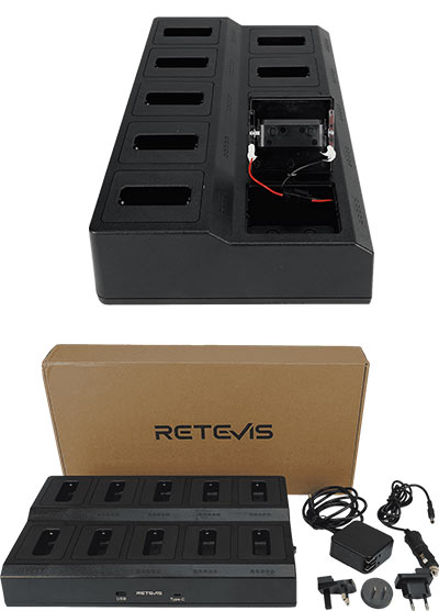 retevis rb19p gmrs walkie talkie Retevis RB19P Ultra-thin NOAA Radio 10 Pack With Ten-way Charger