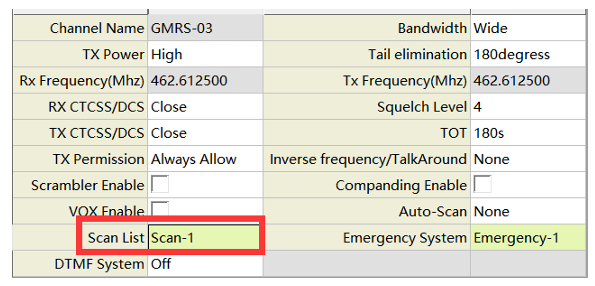 scanning function