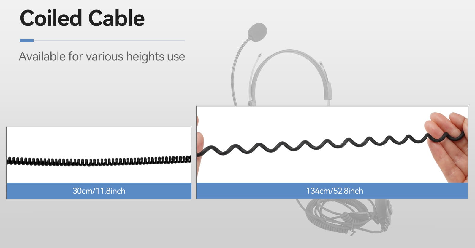 The coiled design makes it flexible to use