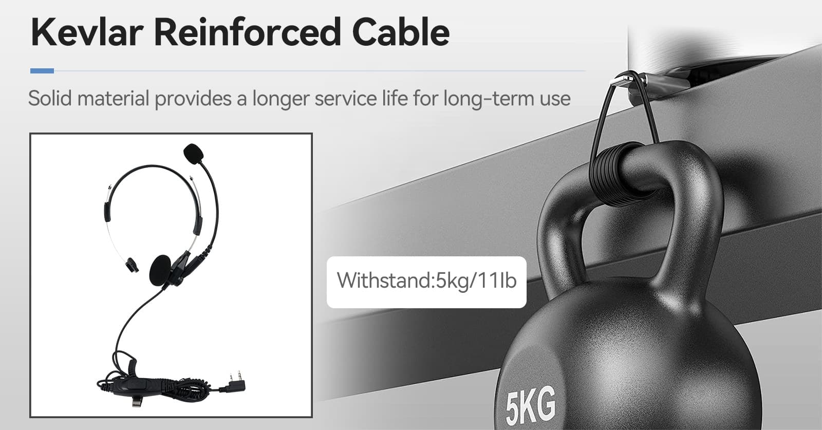 durable headset with kevlar reinforced