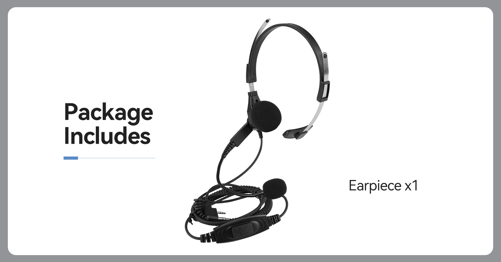 kenwood 2pin headset package