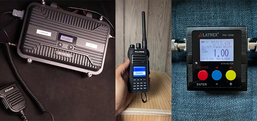 RT97S Portable GMRS Repeater and 2PCS Ailunce HA1G Waterproof GMRS Radio Bundle