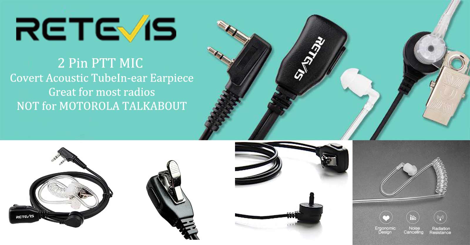p1 long range radios with earpiece