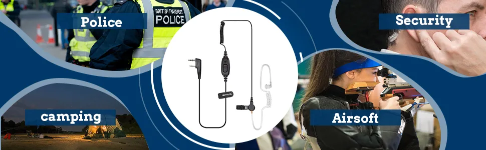 Covet Acoustic Tube Earpiece for Two Way Radio