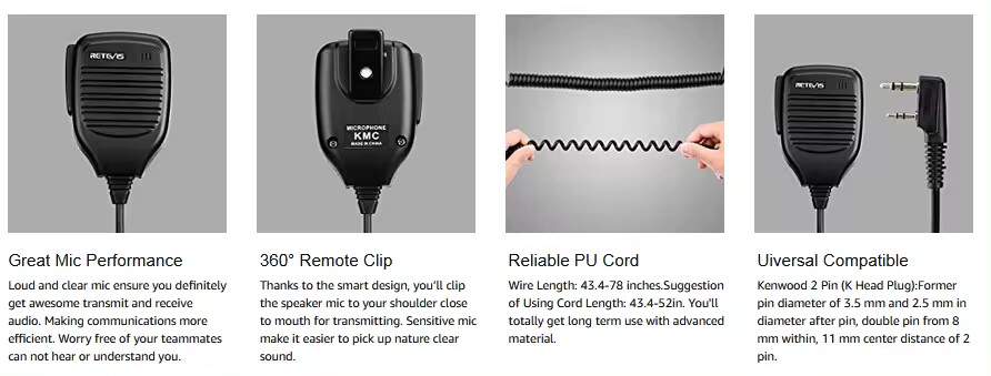 Shoulder Speaker Mic for Retevis RT22