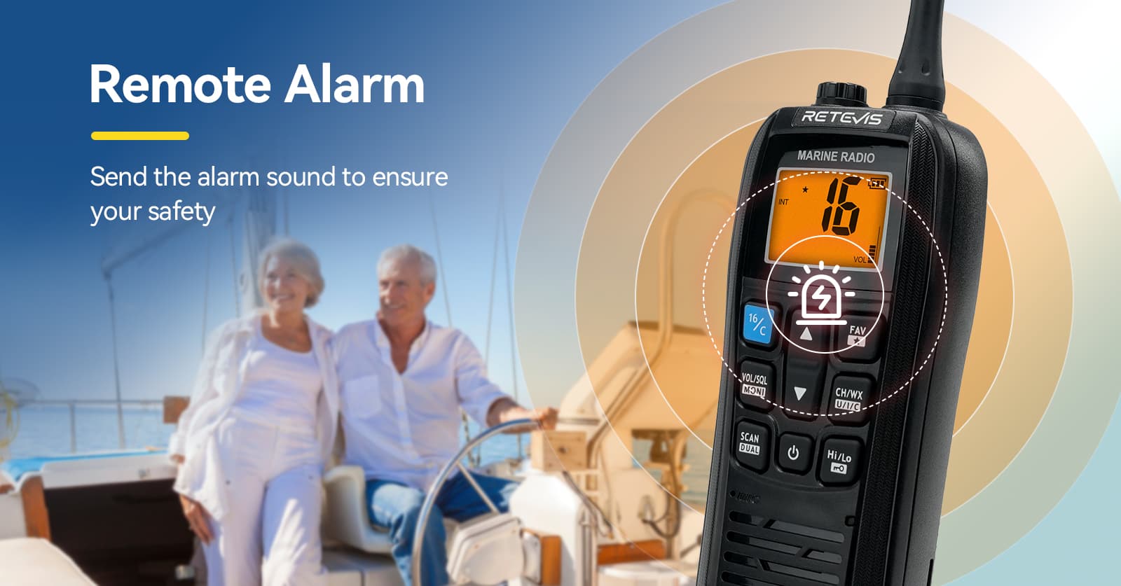 Remote Alarm for handheld marine radio rm22