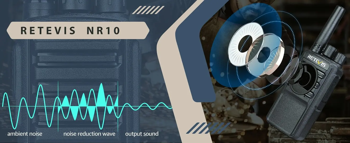 Retevis NR10 AI Intelligent noise reduction function