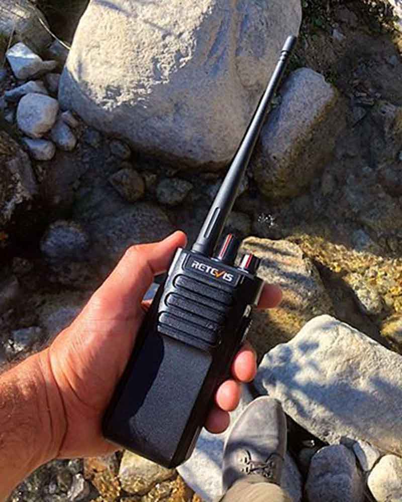 VHF walkie talkies in mountain