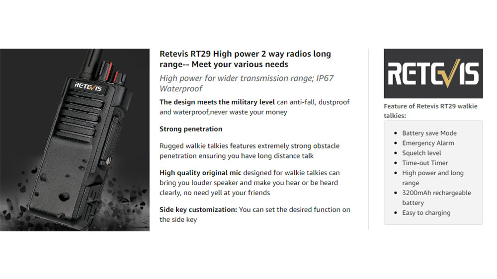 long range waterproof radio